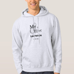Personalisierter Name Datum Mr. & Mrs. Wedding Cou Hoodie