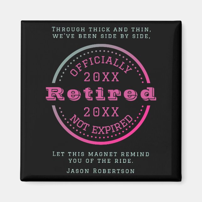 Personalisierter Name Datum Vermietung Gast Magnet (Vorne)