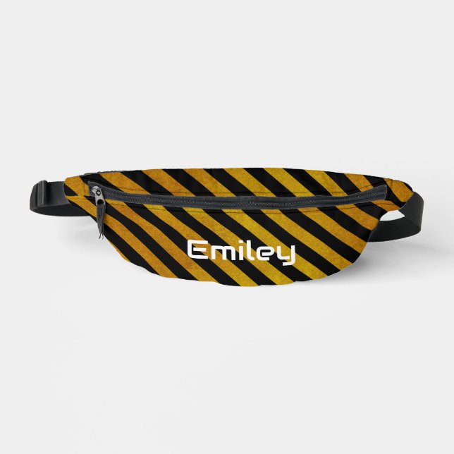 Personalisierter Name der Black Gold Line Bauchtasche (Vorderseite)