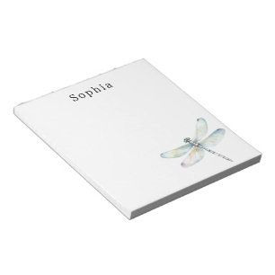 Personalisierter Name der blauen Libelle Notizblock