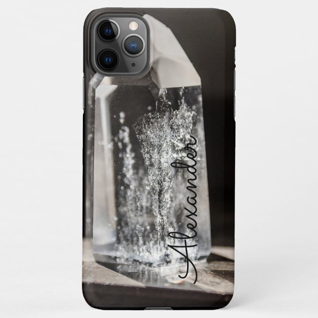 Personalisierter Name der Crystal Hexe iPhone Hülle (Rückseite)