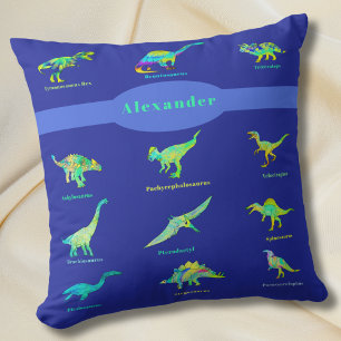 Personalisierter Name der Dinosaurier Kissen
