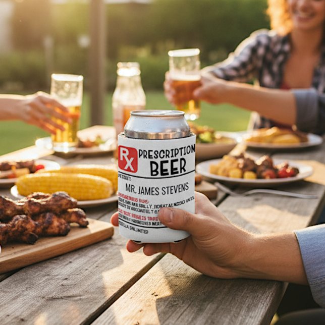 Personalisierter Name der Funny Beer-Verschreibung Dosenkühler (Von Creator hochgeladen)