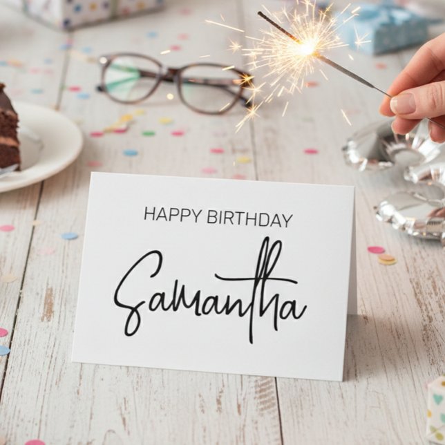 Personalisierter Name der Geburtstagsmonogramm Karte (Von Creator hochgeladen)