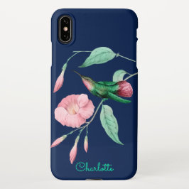 Personalisierter Name der Hummingvogel-Blumenzunge iPhone Hülle