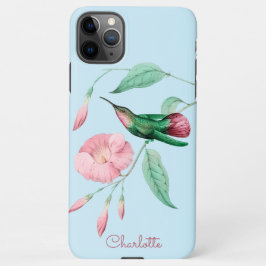 Personalisierter Name der Hummingvogel-Blumenzunge iPhone 11Pro Max Hülle