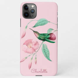 Personalisierter Name der Hummingvogel-Blumenzunge iPhone 11Pro Max Hülle