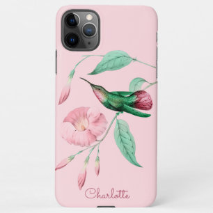 Personalisierter Name der Hummingvogel-Blumenzunge iPhone 11Pro Max Hülle