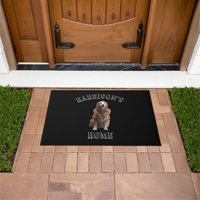 Personalisierter Name der Katze Foto Doormat Fußmatte (Außenbereich)