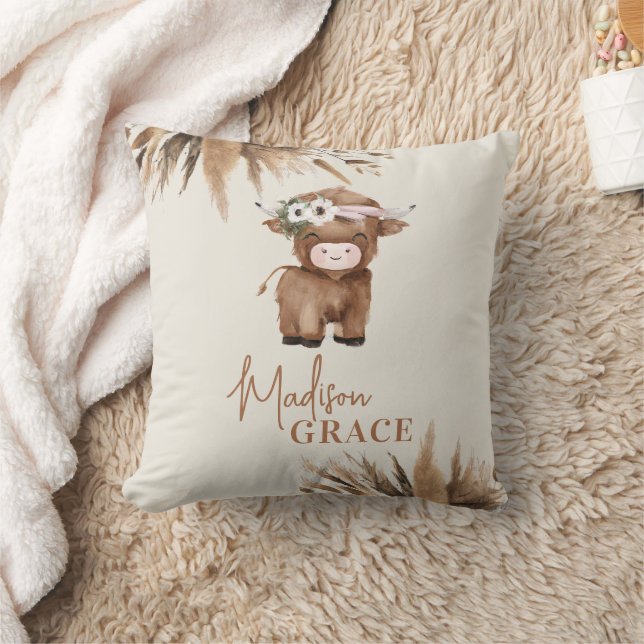 Personalisierter Name der Kuh Pillow Kissen (Decke)