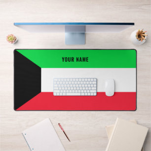 Personalisierter Name der Kuwait-Flagge Schreibtischunterlage