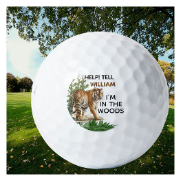 Personalisierter Name der lustigen Hilfe Golfball
