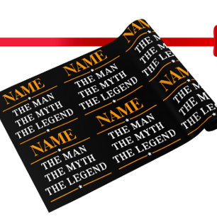 Personalisierter Name Der Mann Der Mythos Die Lege Geschenkpapier