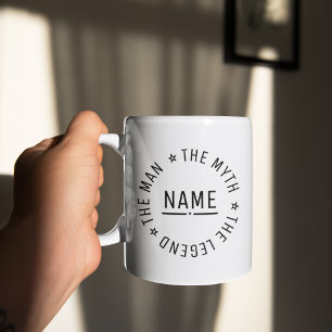 Personalisierter Name Der Mann Der Mythos Die Lege Kaffeetasse