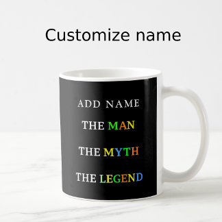 Personalisierter Name Der Mann Der Mythos Die Lege Kaffeetasse