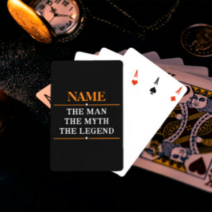 Personalisierter Name Der Mann Der Mythos Die Lege Spielkarten