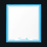 Personalisierter Name der minimalen Farbgrenze Notizblock<br><div class="desc">Einfaches und personalisiertes Notizblock-Design. Einfach zu bedienende Vorlage. Geben Sie einfach Ihren eigenen Namen ein,  um es zu Ihrem eigenen zu machen. Zwei Square Border Stil Design mit anderen Farben verfügbar. Ideal für Zollbüros,  Schulen oder Privatbücher.</div>