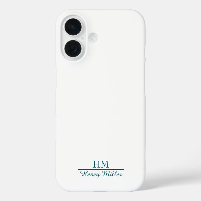 Personalisierter Name der Minimalistischen Monogra Case-Mate iPhone Hülle (Rückseite)