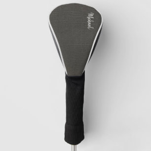 Personalisierter Name der natürlichen Leinwand Golf Headcover