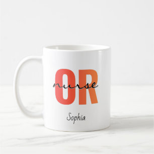 Personalisierter Name der Operationssaalschwester Kaffeetasse