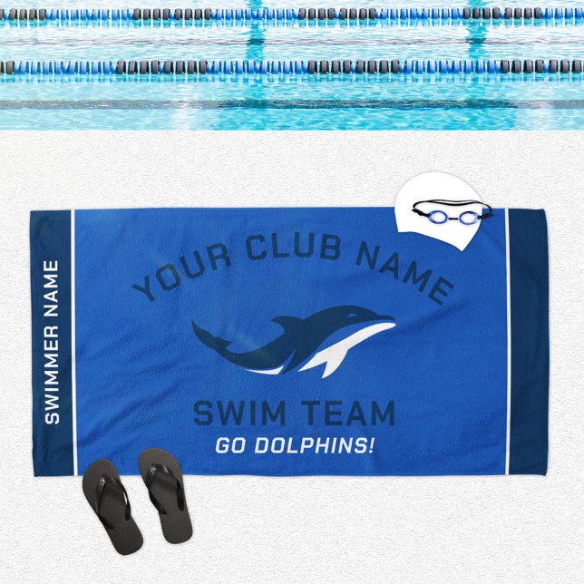 Personalisierter Name der Royal Navy Swim Team Sch Strandtuch (Von Creator hochgeladen)