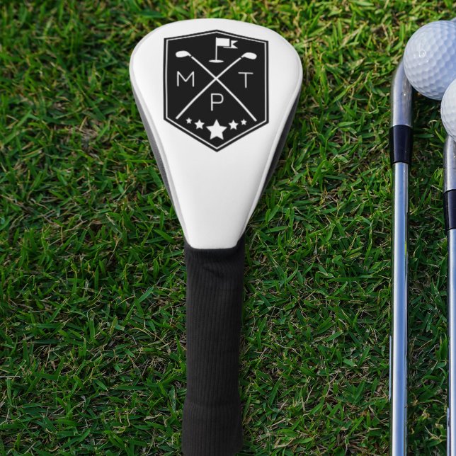 Personalisierter Name der Vintagen Monogramm Golf Headcover (Von Creator hochgeladen)