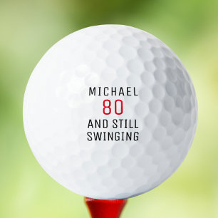 personalisierter Name des 80. Geburtstags Golfball