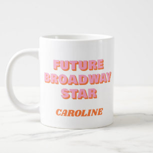 Personalisierter Name des Akteurs am Broadway insp Jumbo-Tasse