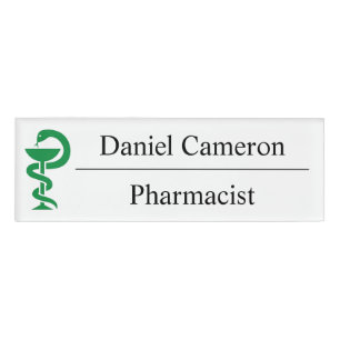 Personalisierter Name des Apothekers Namenschild
