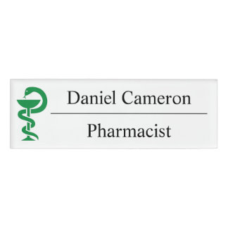 Personalisierter Name des Apothekers Namenschild