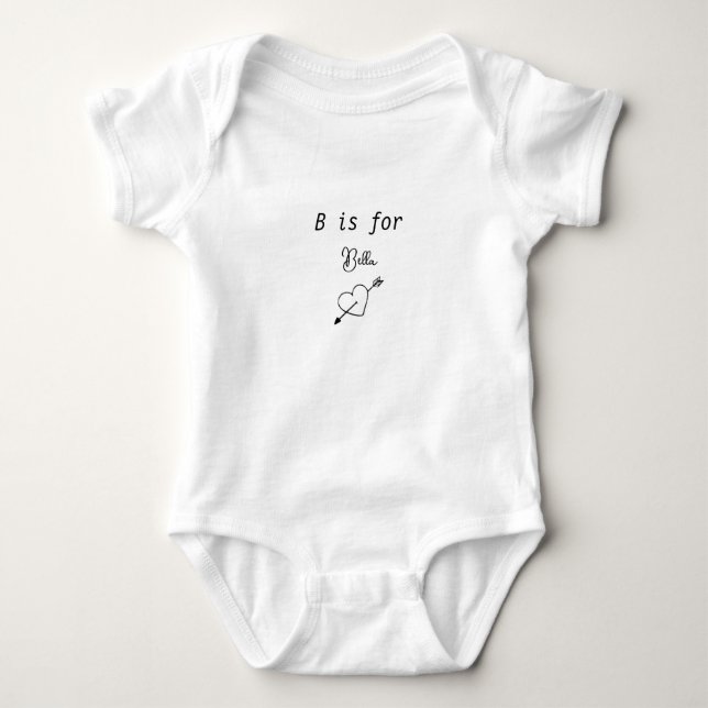 Personalisierter Name des Babys mit Vorname Alphab Baby Strampler (Vorderseite)