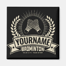 Personalisierter Name des Badminton-Spielers Racqu