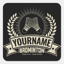 Personalisierter Name des Badminton-Spielers Racqu