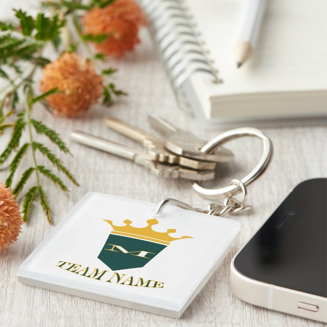 Personalisierter Name des benutzerdefinierten Team Schlüsselanhänger (Vorderseite rechts)