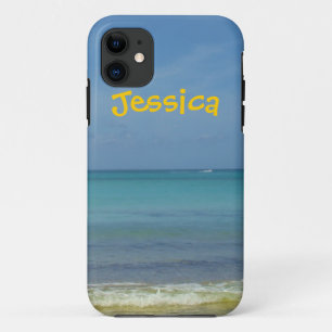 Personalisierter Name des Blauen Meeres Case-Mate iPhone Hülle