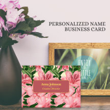 Personalisierter Name des Blume-Hintergrundmusters