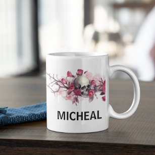 Personalisierter Name des Blumenschmucks Kaffeetasse