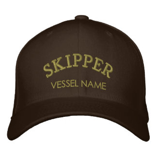 Personalisierter Name des Bootes Skipper Hat Bestickte Kappe