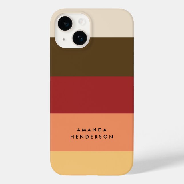 Personalisierter Name des Farbblocks für einen hor Case-Mate iPhone Hülle (Rückseite)