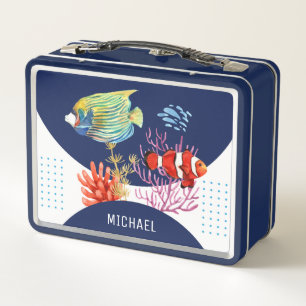 Personalisierter Name des Fischfangs Metall Brotdose