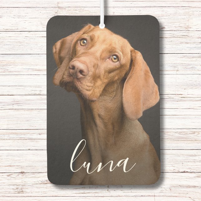 Personalisierter Name des Fotos Autolufterfrischer (Pet Dog Photo Air Freshener)