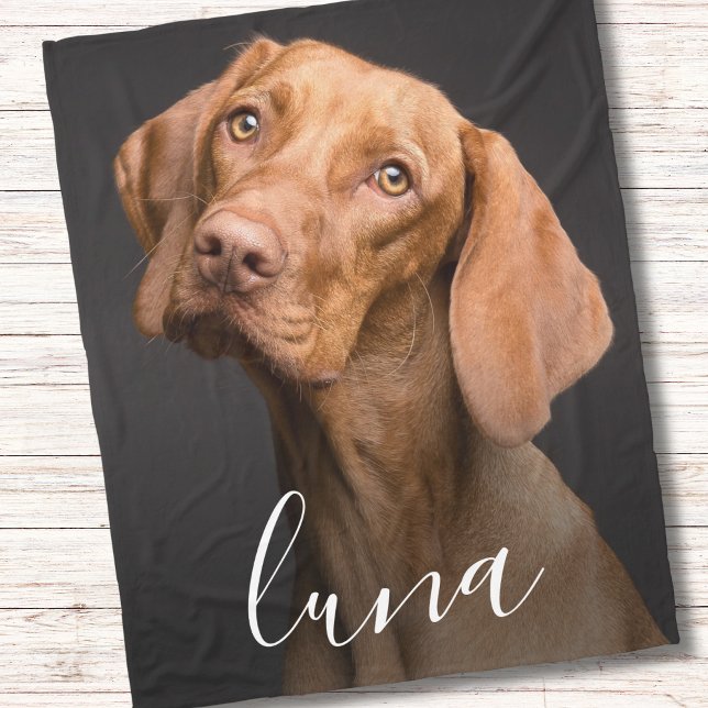 Personalisierter Name des Fotos Fleecedecke (Pet Dog Photo Blanket)