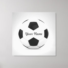 Personalisierter Name des Fußballballs Leinwanddruck
