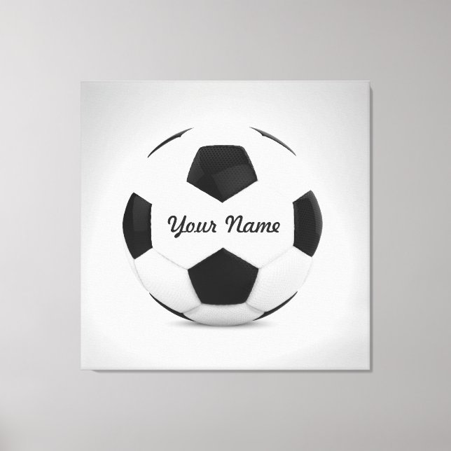 Personalisierter Name des Fußballballs Leinwanddruck (Vorderseite)