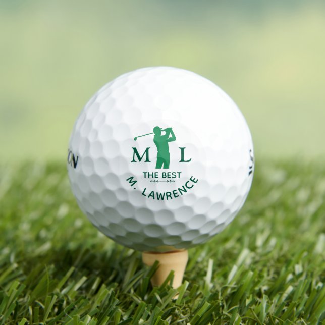 Personalisierter Name des grünen Golfers Golfball (Insitu T-Shirt)