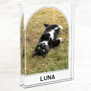 Personalisierter Name des Hauses Moderner Pfeil Fotoblock