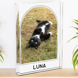 Personalisierter Name des Hauses Moderner Pfeil Fotoblock