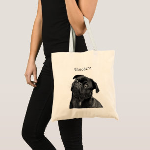 Personalisierter Name des Hundes Foto Keepake Tragetasche