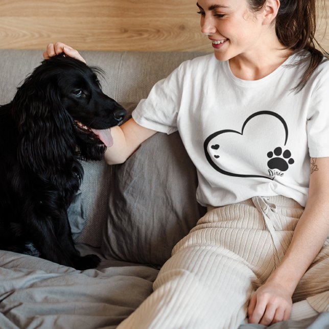 Personalisierter Name des Hundes Mama-Geschenk für T-Shirt (Von Creator hochgeladen)