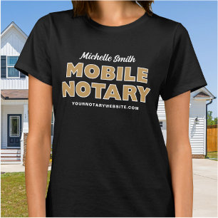 Personalisierter Name des mobilen Notars in Gold T-Shirt